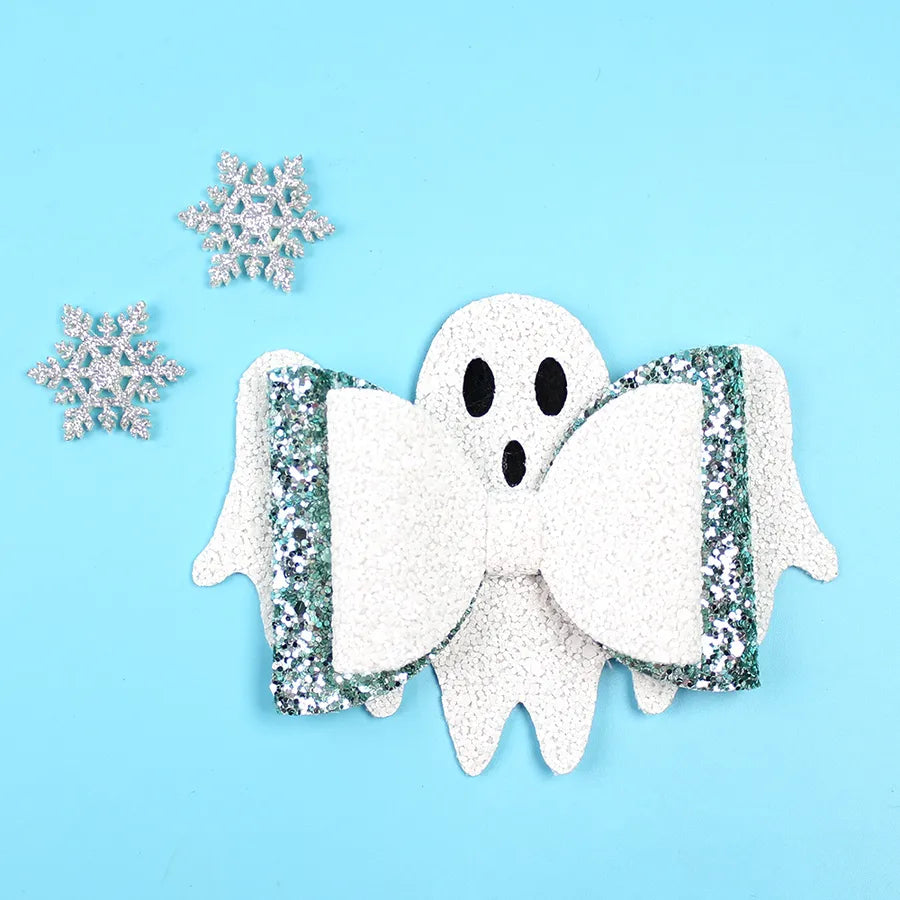 Halloween Heavy Work Skeleton Ghost Butterfly Knot Hair Clip Children's Funny Hair Accessories Customizable Headwear