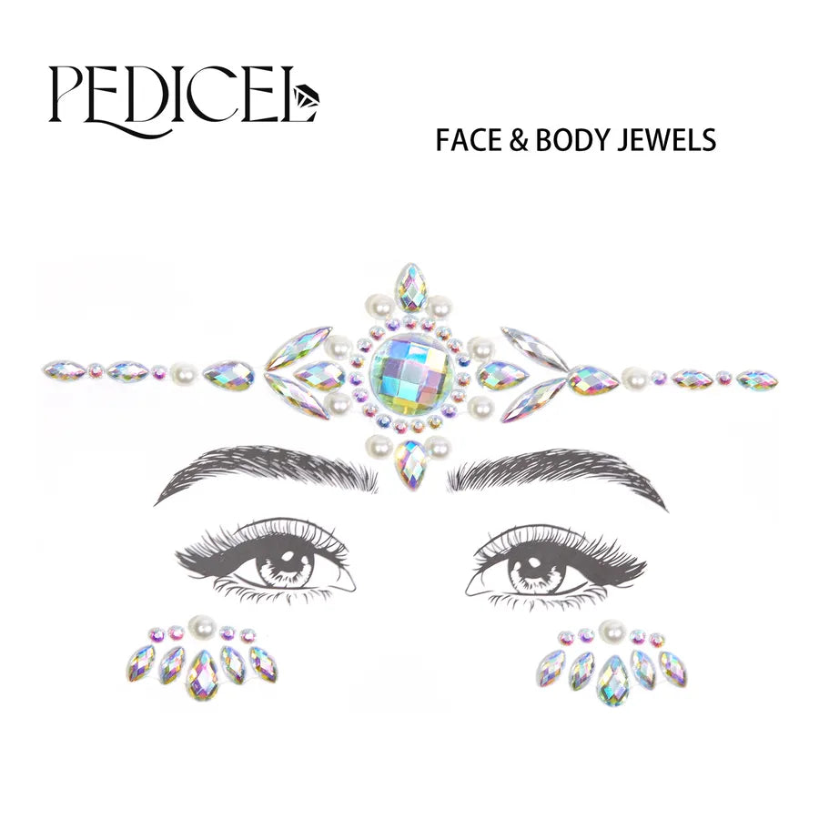 Multicolor Rhinestone Tattoos & Body Art 1 Piece