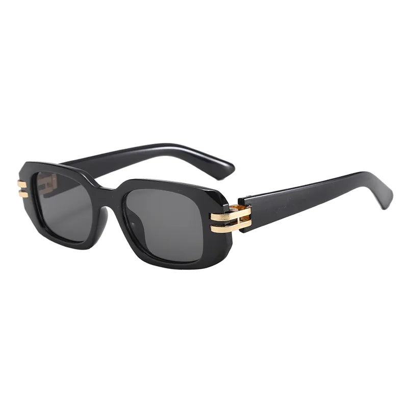 Retro Fashion Trend Streetwear Solid Color Pc Square Full Frame Women's Sunglasses