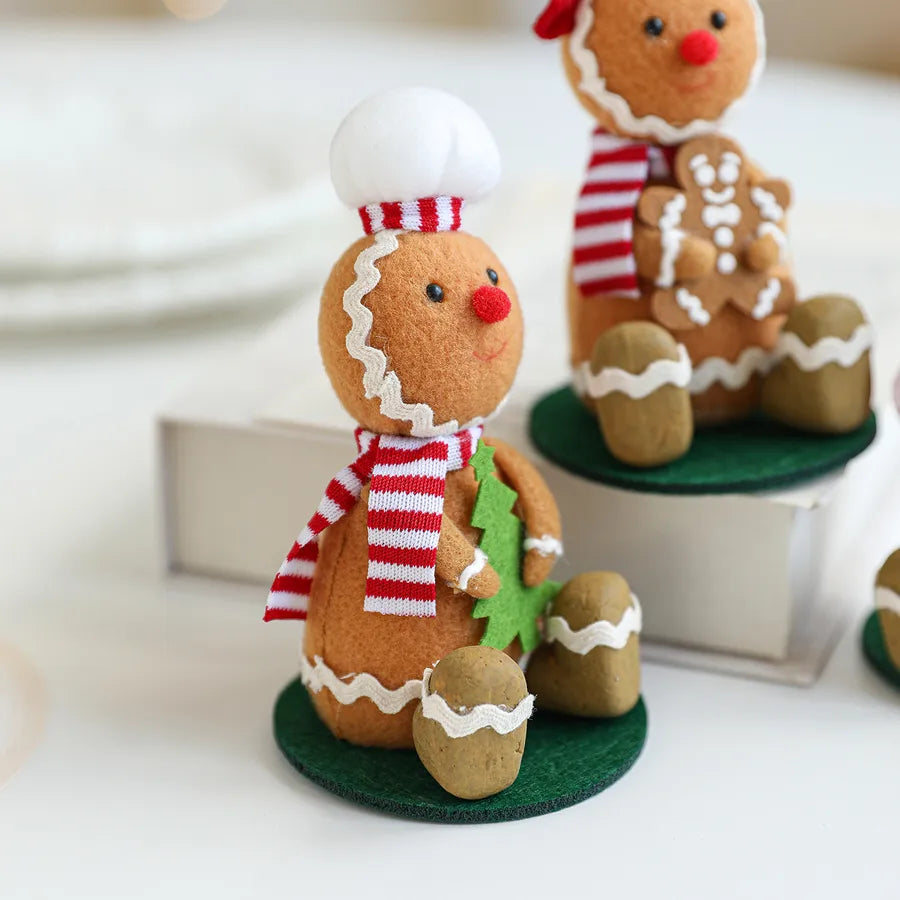 Christmas Gingerbread Man Tabletop Decoration Scene Arrangement Dolls Plush Material Southeast Asian Style New Version