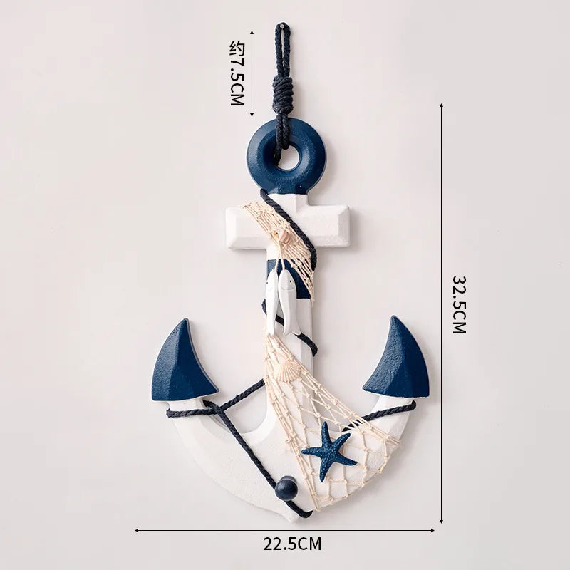 Marine Style Grid Anchor Density plate Resin Iron pendant Wall Art