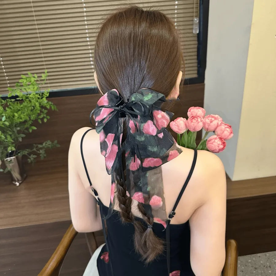 Casual Elegant Sweet Women's Ditsy Floral Bow Knot Synthetics Cloth Hair Claws