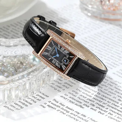 Simple Style Solid Color Buckle Quartz Watch Women's Watches