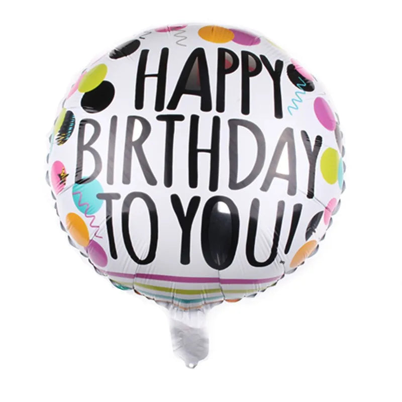 Birthday Cute Modern Style Letter Color Block Aluminum Film Birthday Balloons