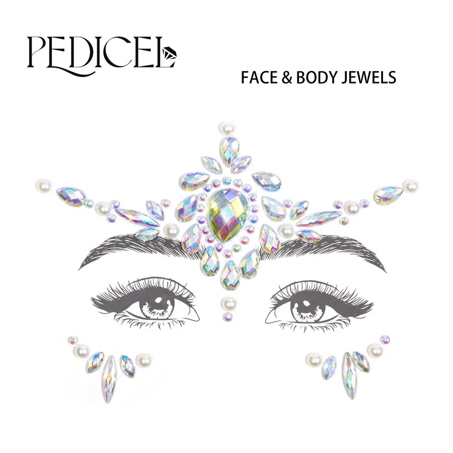 Multicolor Rhinestone Tattoos & Body Art 1 Piece