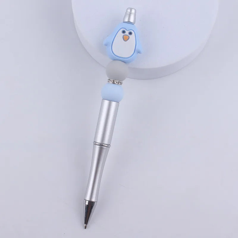 creative cartoon animal silicone bead color ballpoint pen