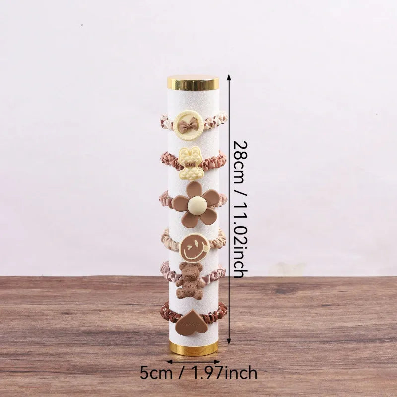Head Rope Hair Ring Storage Rack Vertical Bracelet Bracelet Jewelry Counter Display Props Cylindrical Jewelry Rack  Hair