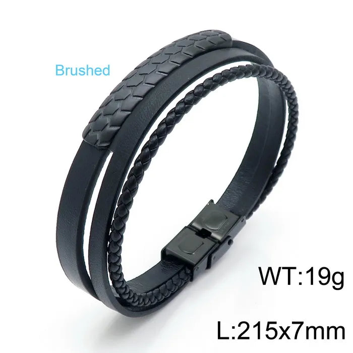 Stainless Steel 18K Gold Plated Hip-Hop Plating Color Block Bangle