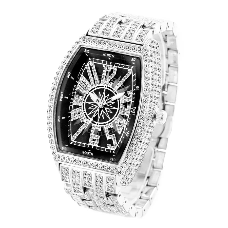 Fashion Geometric Butterfly Double Snap Quartz Men's Watches
