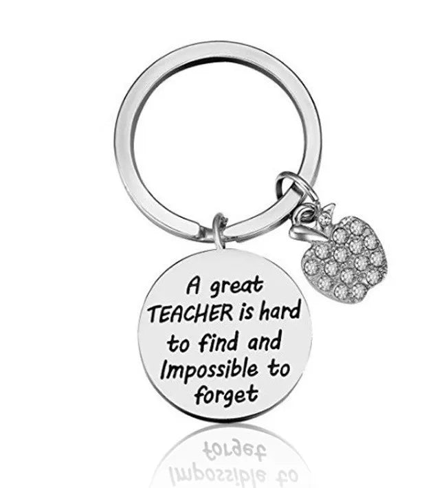 teacher's day graduation gift stainless steel keychain