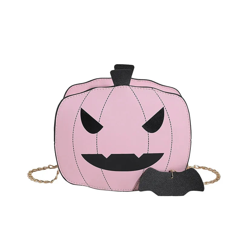 Halloween Funny Pumpkin Bag  New Fashion Color Contrast Personalized Creative Trendy One-Shoulder Women's Bag Cartoon Crossbody Bag