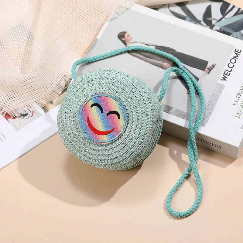 Beach Island Straw Bag Woven Bag Women's  New Seaside Bohemian Straw Bag Crossbody Small Bag Cute