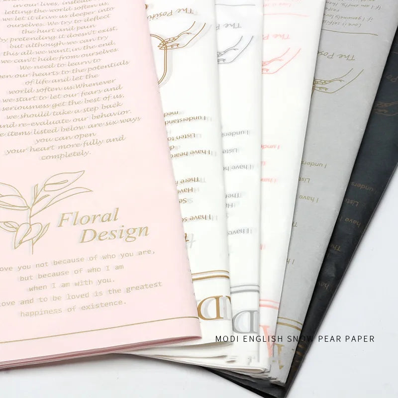 Elegant Romantic Letter Sydney Paper Daily Date Korean Floral Wrapping Paper Party Supplies Gift Wrapping Supplies 1 Pack of 20 Sheets