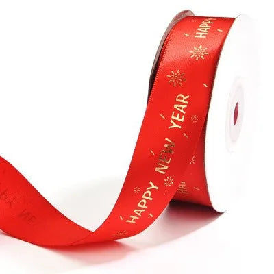 Christmas Decorative Ribbon 1cm 2cm Small Roll Colorful New Year Holiday Gift Wrapping Tassel Ribbon Jewelry Packaging Rope