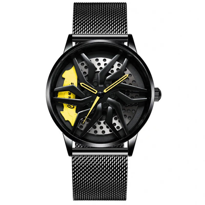 casual geometric single folding buckle quartz men's watches