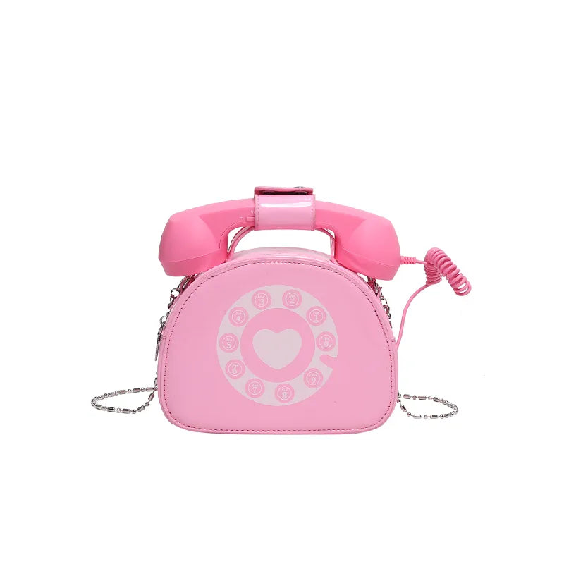 Women's Pu Leather Number Digital Telephone Streetwear Shell Zipper Shoulder Bag Handbag