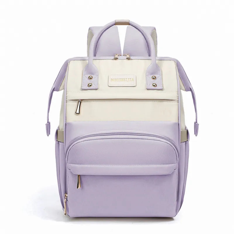 Portable Baby Diaper Bag  Large Capacity out-of-Home Storage Bag Independent Milk Warehouse Multi-Compartment Mummy Backpack