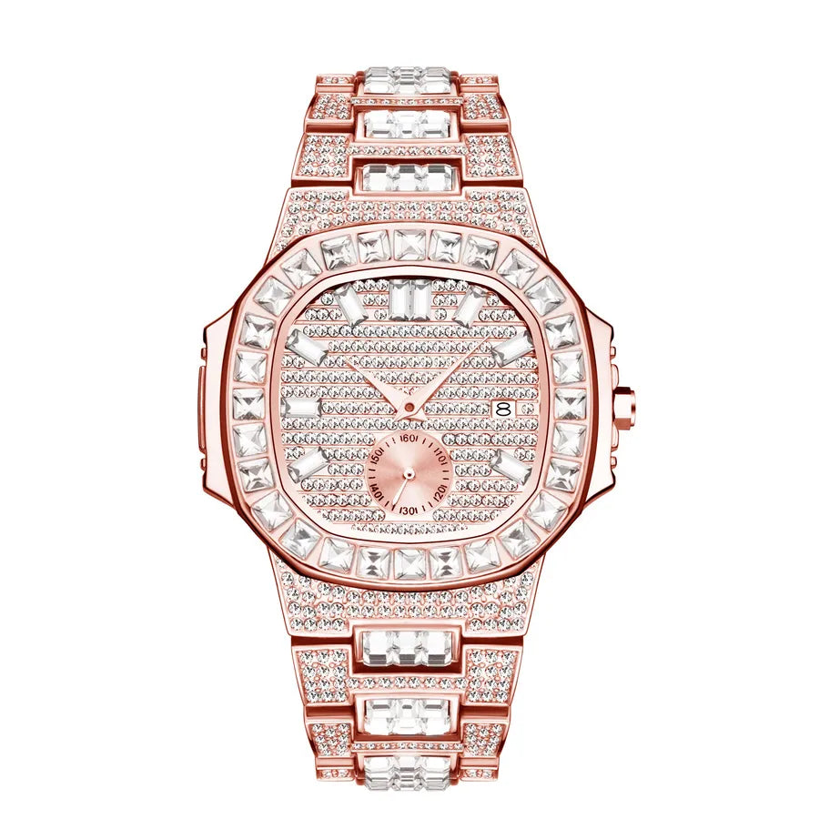 Fashion Geometric Butterfly Double Snap Quartz Men's Watches