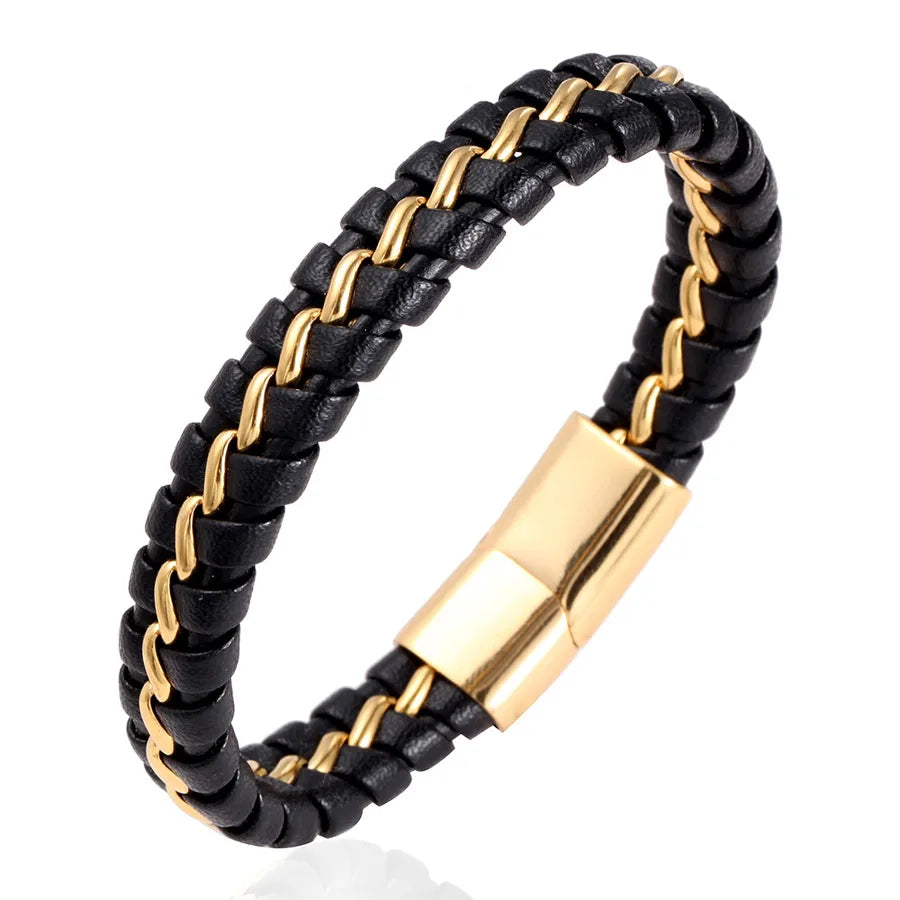 Classic Style Geometric Stainless Steel 18K Gold Plated None Bangle In Bulk