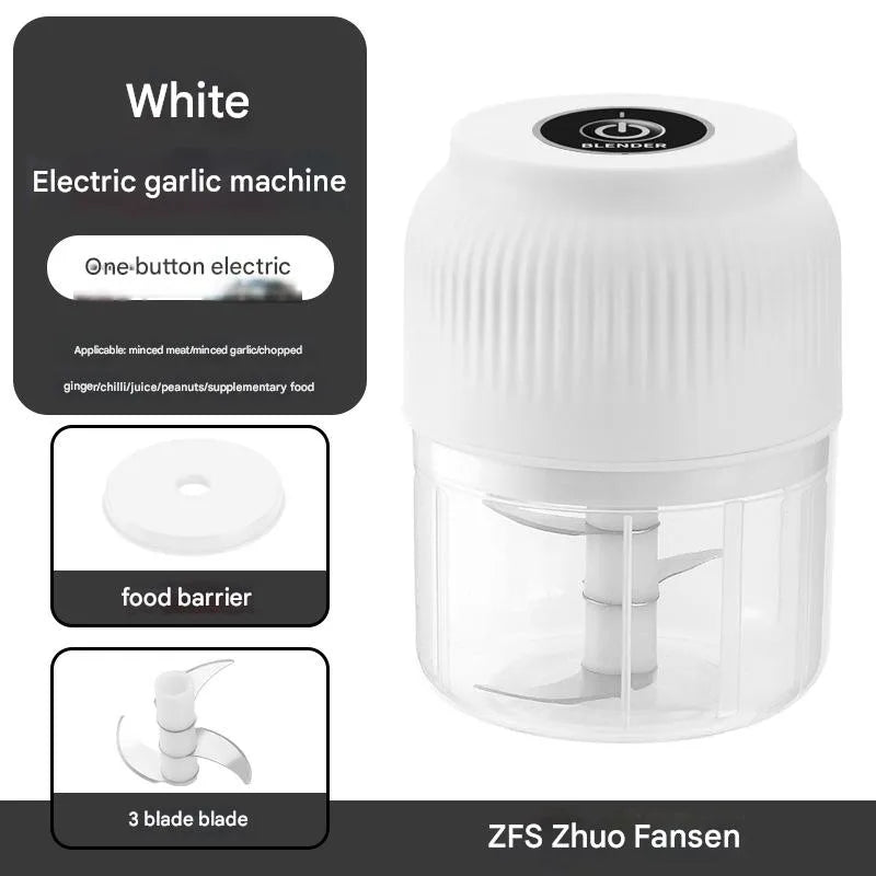 Electric Garlic Beater Rechargeable Garlic Beater Household Garlic Mashed Artifact Small Auxiliary Food Cooking Machine Garlic Pull