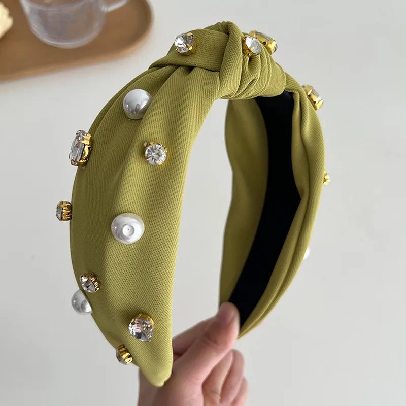 Elegant Lady Women's Solid Color Knot Cloth Hair Band