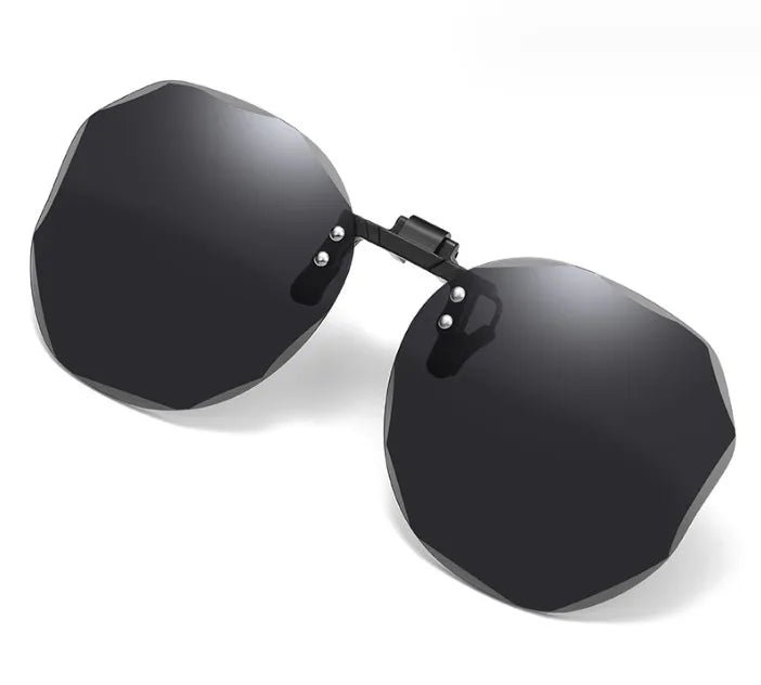 simple style solid color tac polygon clips men's sunglasses