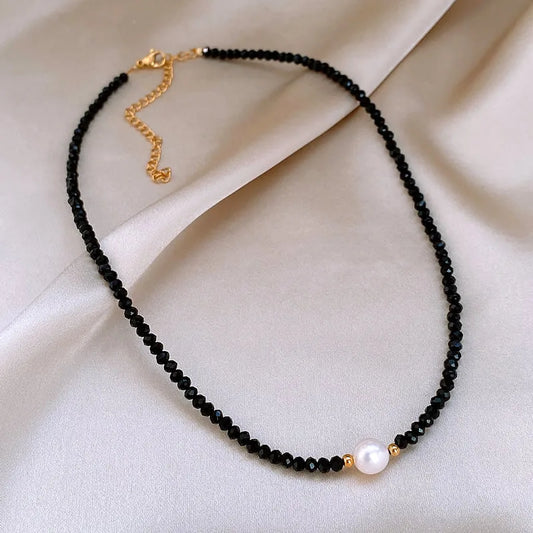 1 piece fashion round imitation pearl pearl plating women's necklace