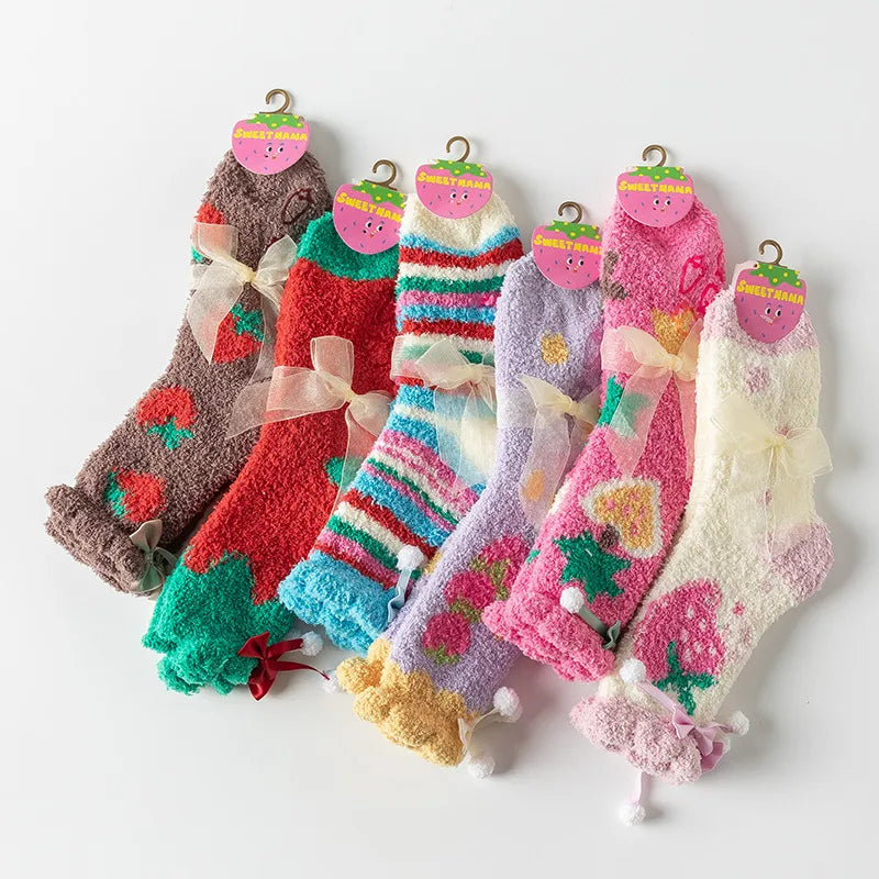 Sweet Women's Multicolor Polyester Ankle Socks 1 Piece