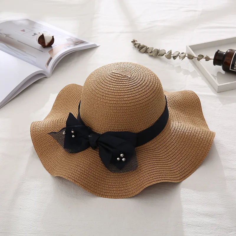 Women's Korean Style Flower Flowers Side Of Fungus Straw Hat