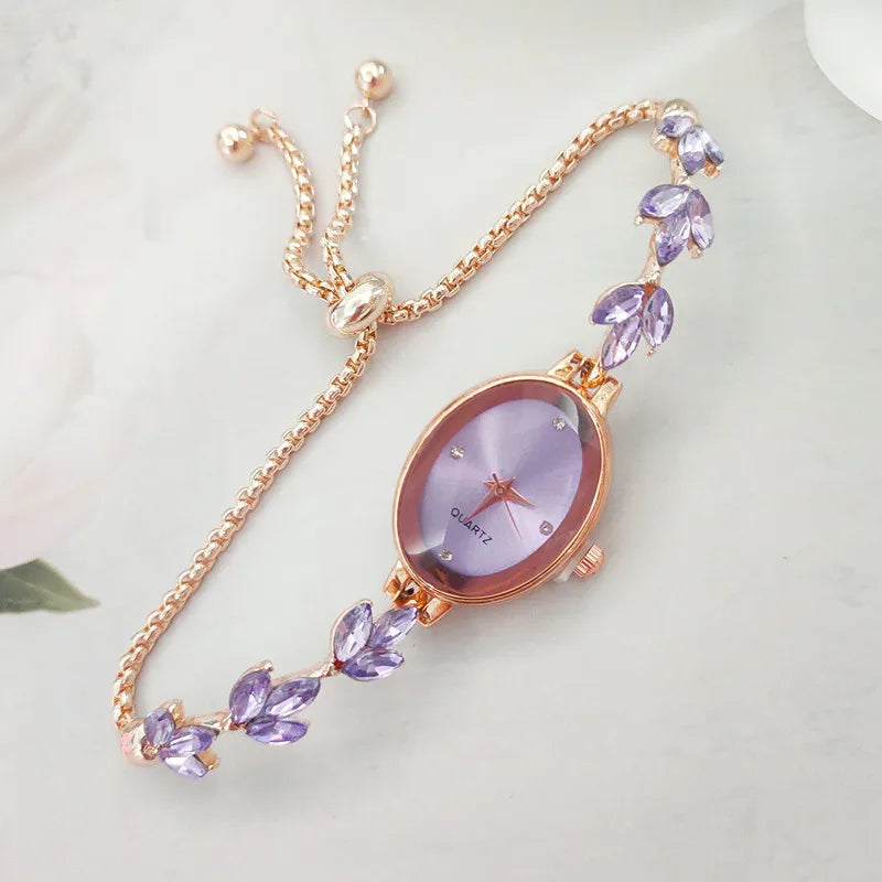 Casual Elegant Petal Telescopic Rope Quartz Women's Watches
