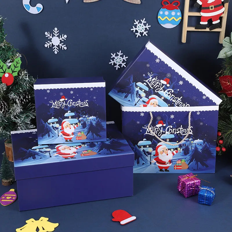 Original Christmas Gift Box 2025 New Design Snacks Peace Apple Hat Hand Set Naked Gift Box Festive Holiday Packaging