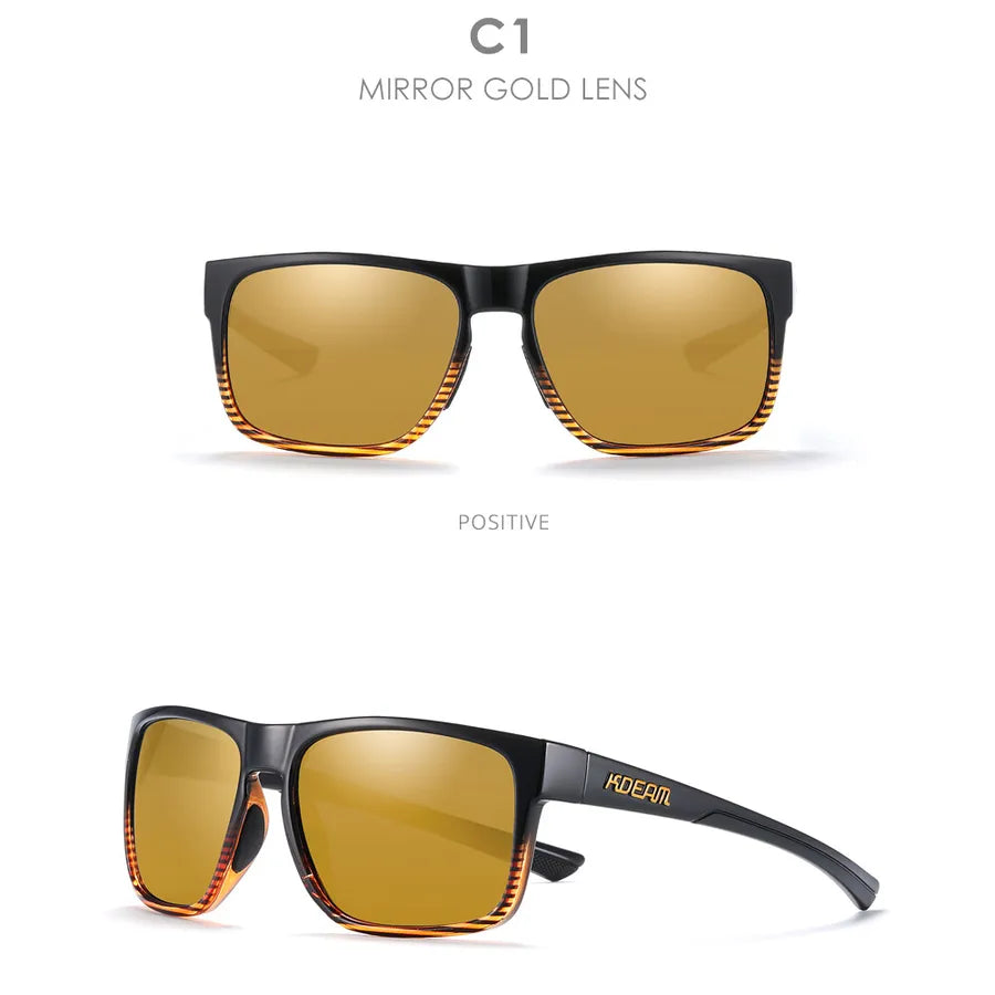 casual sports solid color pc square full frame men's sunglasses