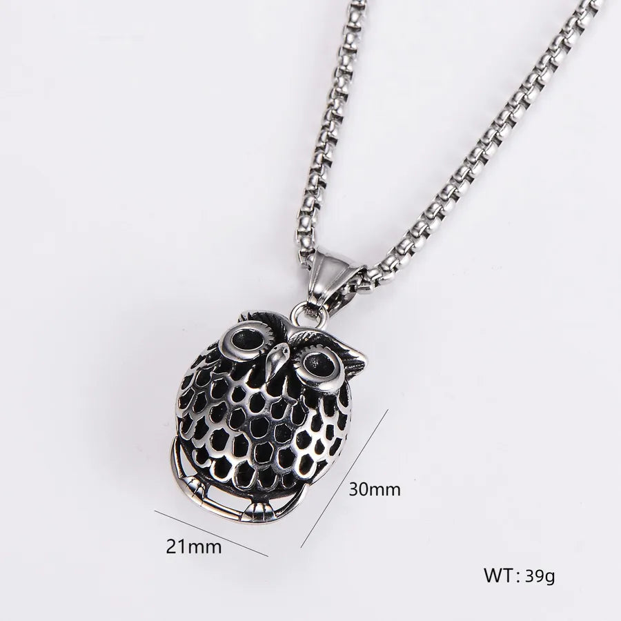 Wholesale Jewelry Exaggerated Round 304 Stainless Steel Pendant Necklace cable chain