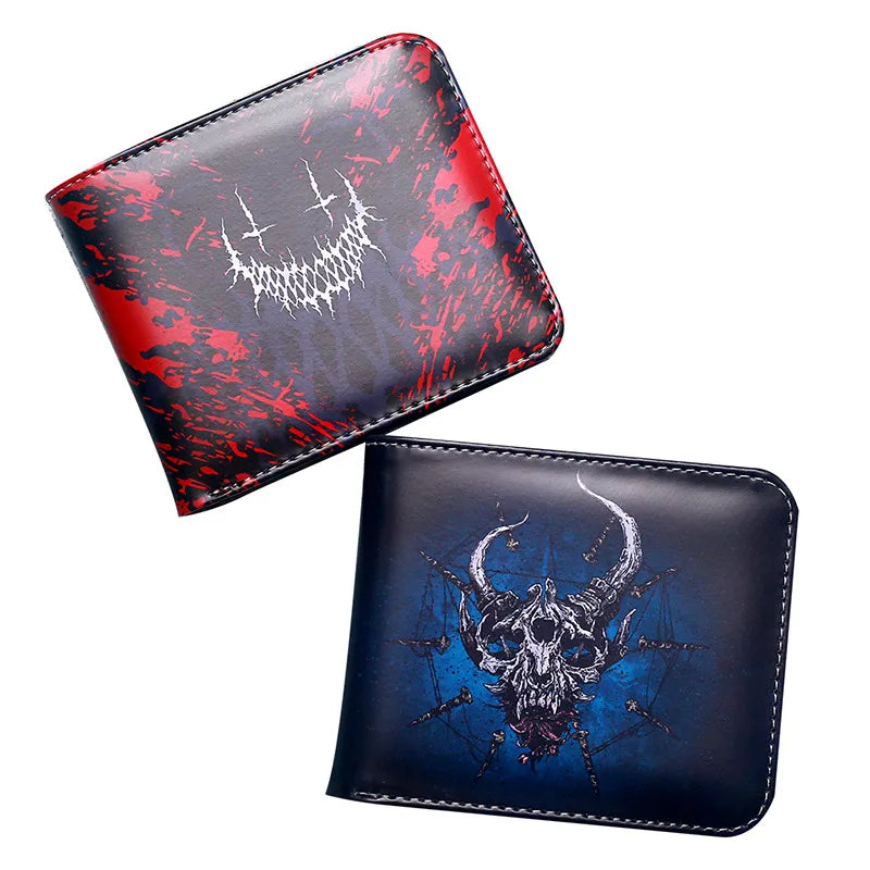 Men's Skull PVC Open Wallets
