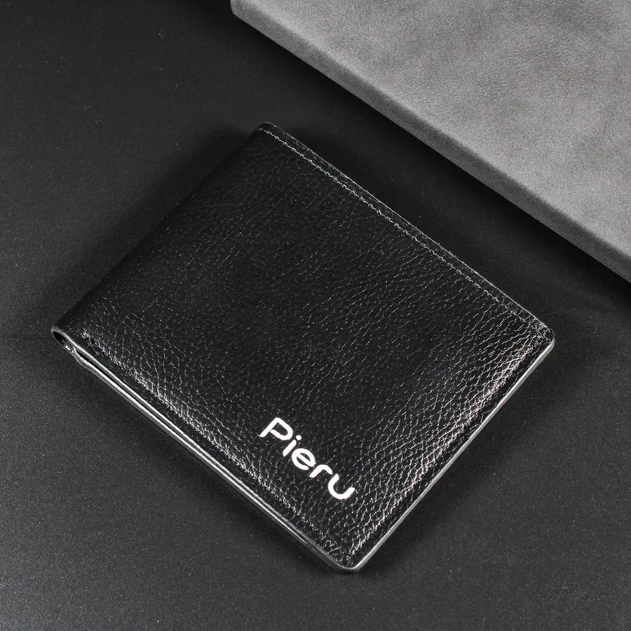 Men's Solid Color Pu Leather Open Small Wallets