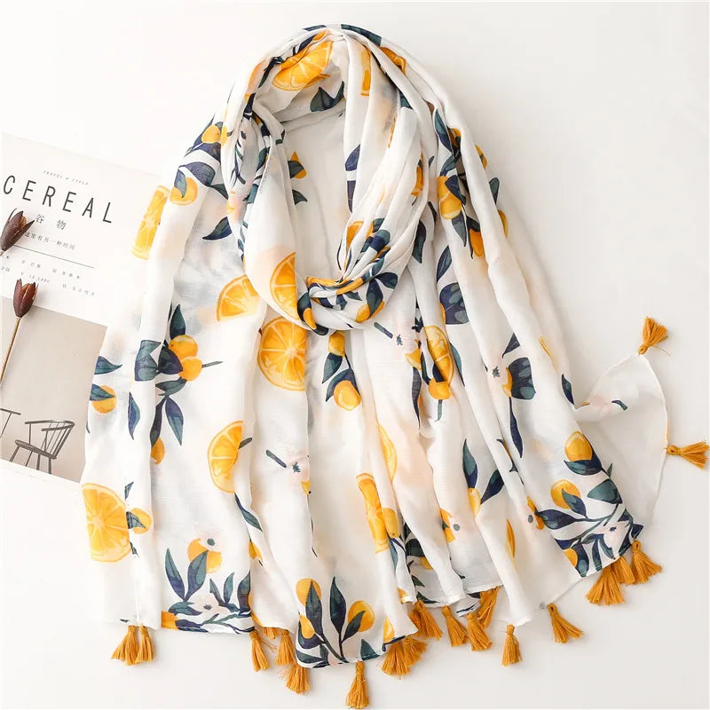 women's fashion plant polyester scarves & gloves
