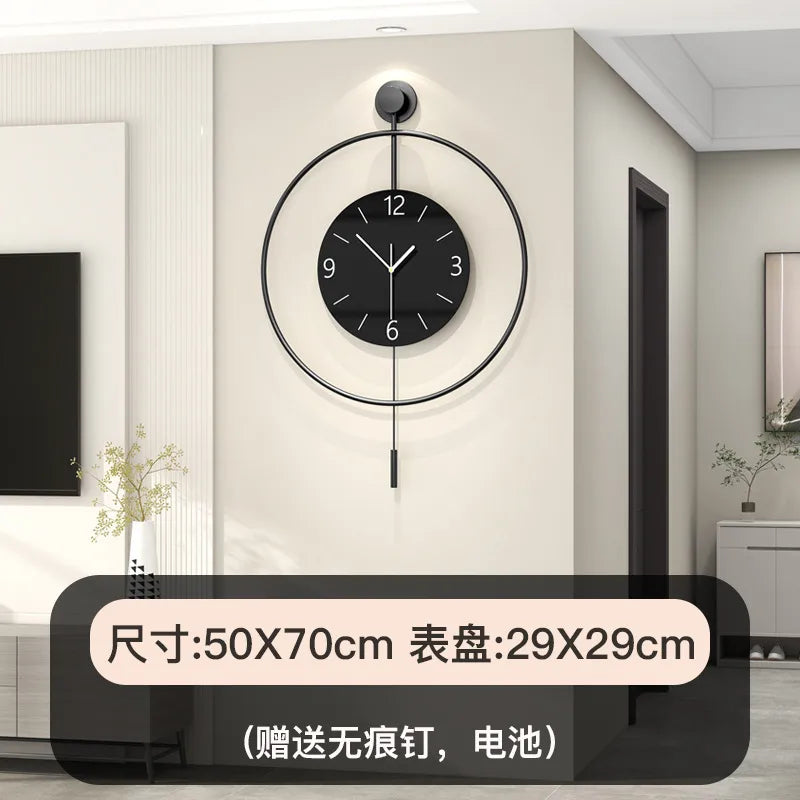 Internet Celebrity Creative Wall Clock Living Room Entrance Background Decoration Clock Wall Hanging Home Modern Simple Art Clock