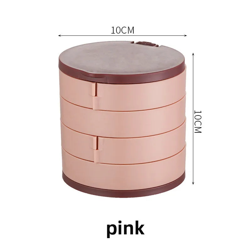 Rotating ear studs earrings earrings jewelry storage box rack small exquisite packing jewelry internet celebrity ear clip bag multi-layer box