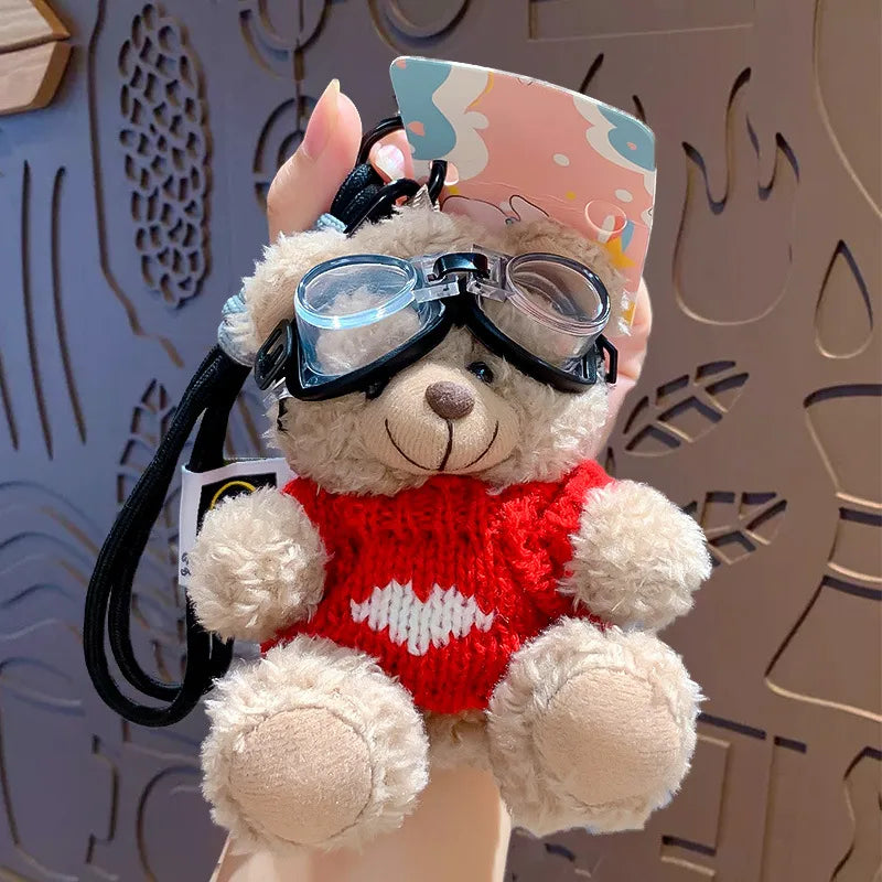 1 Piece Cute Bear Plush Unisex Bag Pendant Keychain