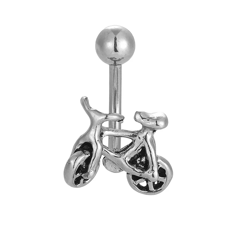 1 Piece Belly Rings Casual Snake Spider 316L Stainless Steel  Polishing Hollow Out Zircon
