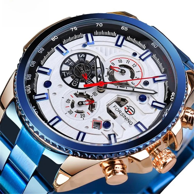 New hot sale forsining waterproof multifunctional mechanical watch men's fashion automatic mechanical watch