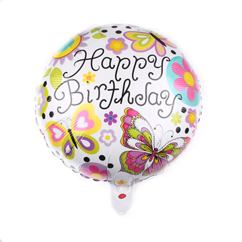 Birthday Cute Modern Style Letter Color Block Aluminum Film Birthday Balloons