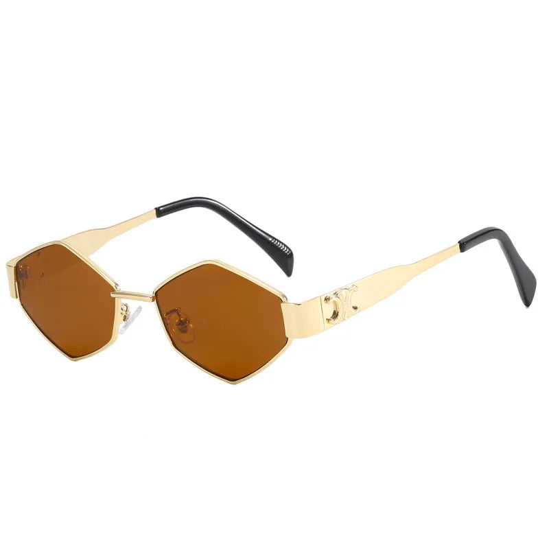 Casual Basic Solid Color Pc Polygon Full Frame Women's Sunglasses
