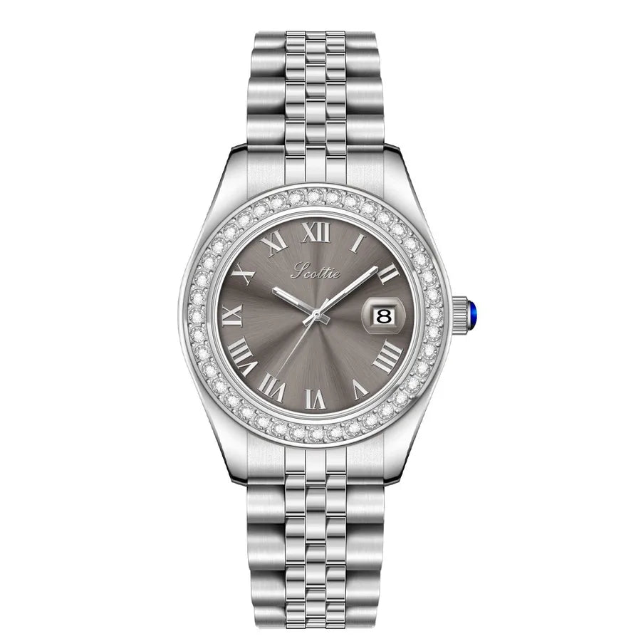 Retro Classic Style Solid Color Butterfly Double Snap Quartz Watch Women's Watches