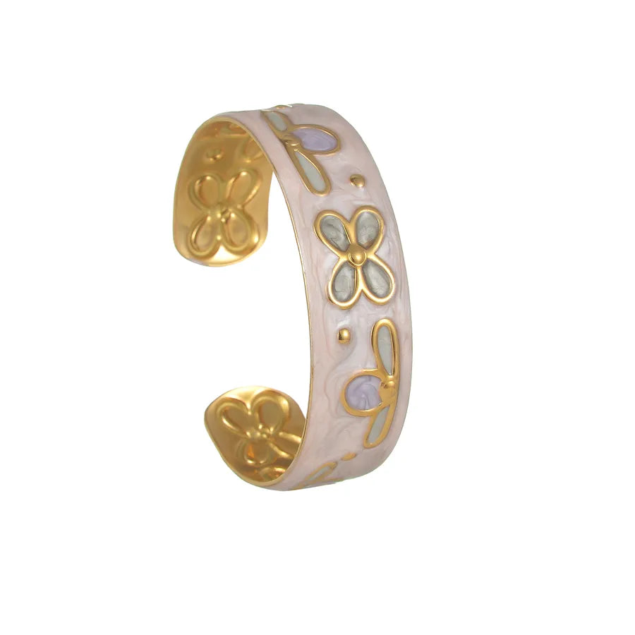 Cute Geometric 304 Stainless Steel Bangle In Bulk