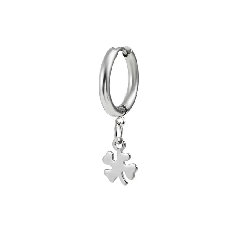 fashion cross heart shape stainless steel polishing drop earrings 1 piece