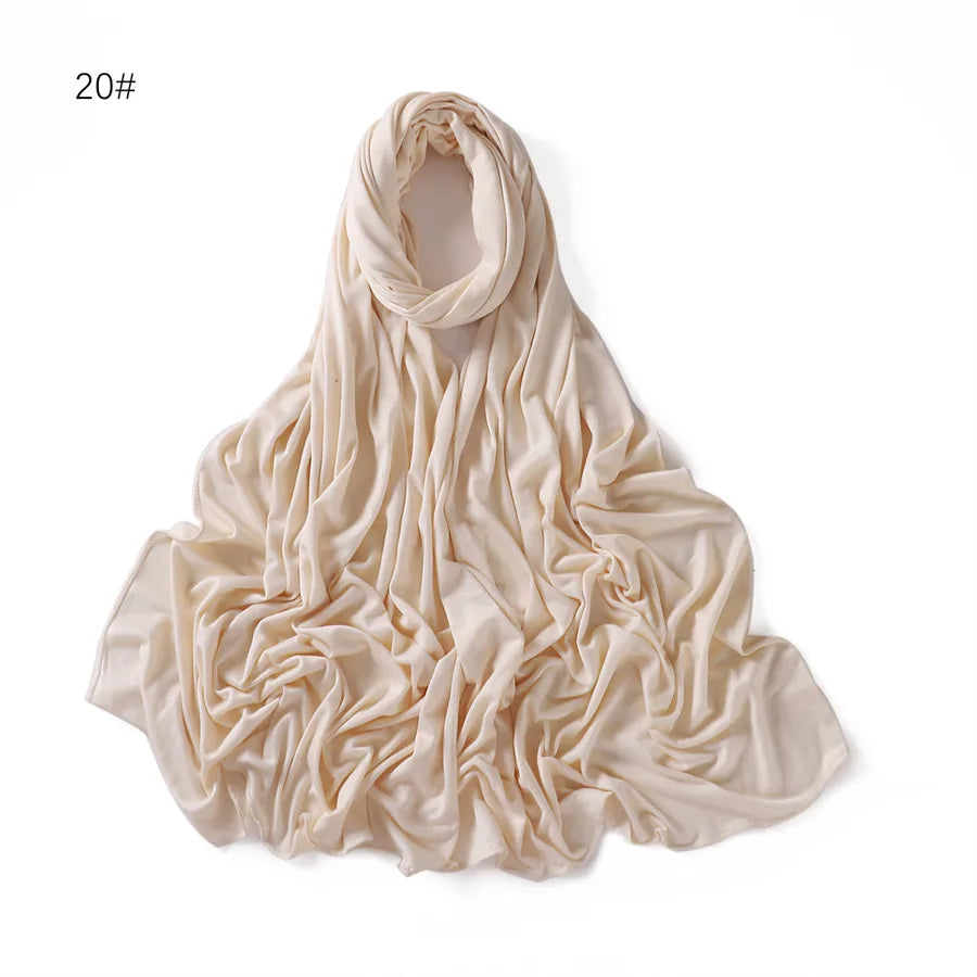 women's basic solid color mercerized cotton modal cotton linen scarves