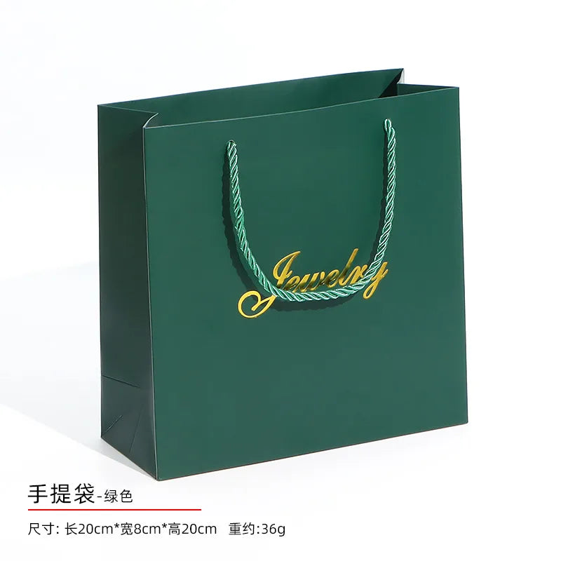 Elegant Pearl Necklace Box Double Open Mother's Day Goddess Gift Jewelry Packaging Paper Touch Feeling Gold Stamping