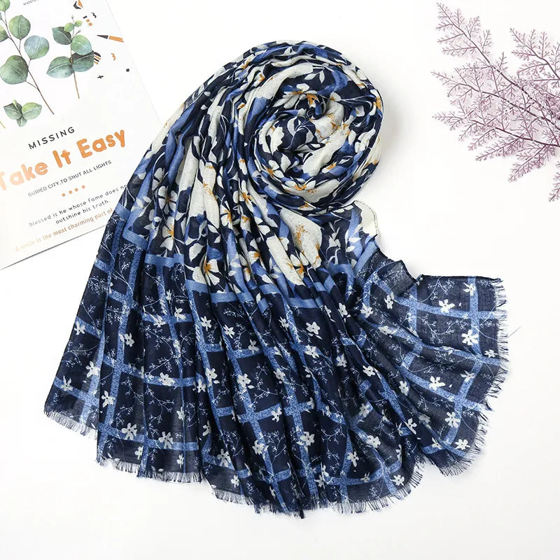 Women's Ethnic Style Color Block Polyester Scarf