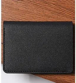 men's solid color pvc buckle wallets